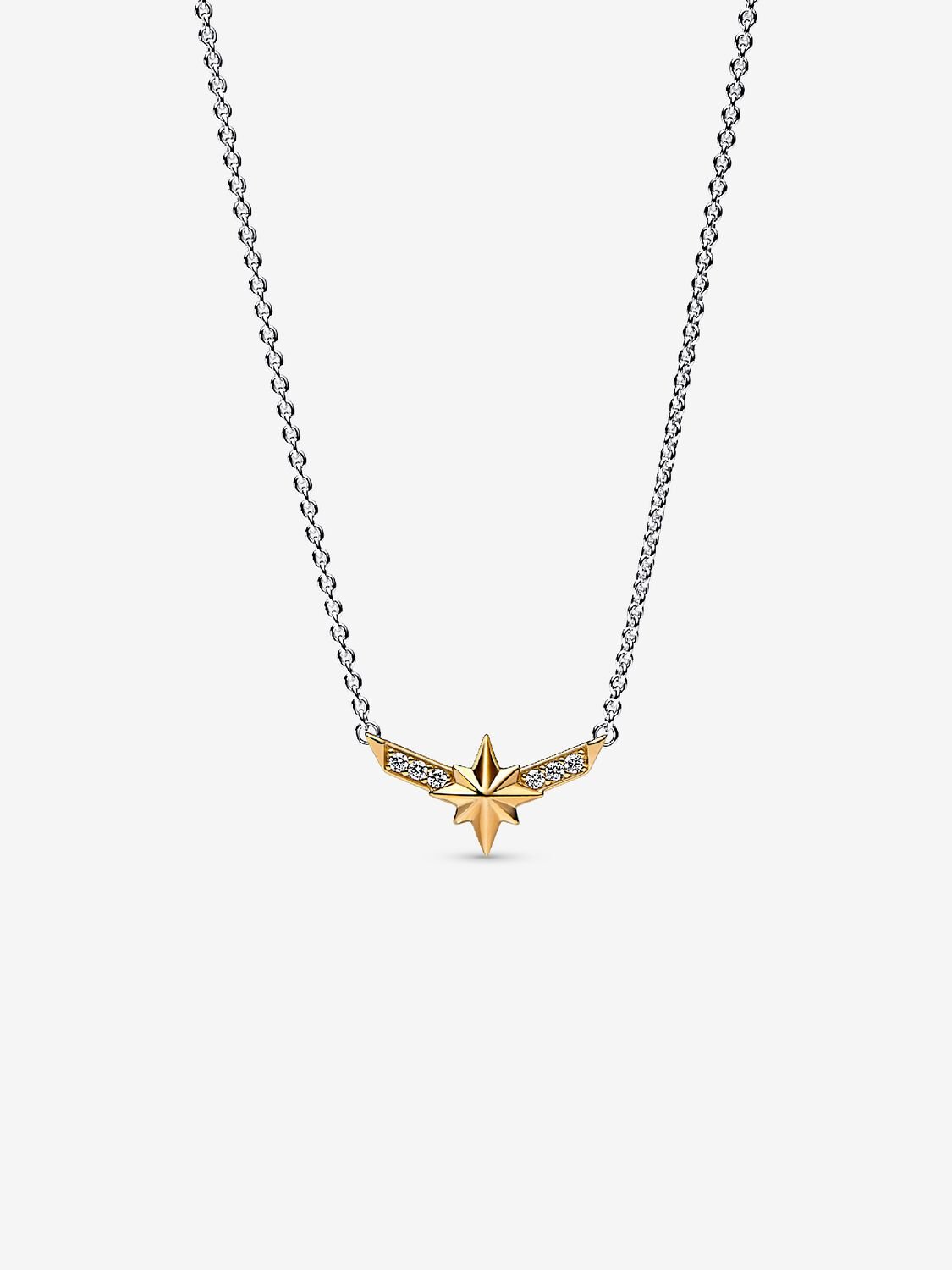 Marvel Captain Marvel Octogram Star Two-Tone Pendant Necklace
