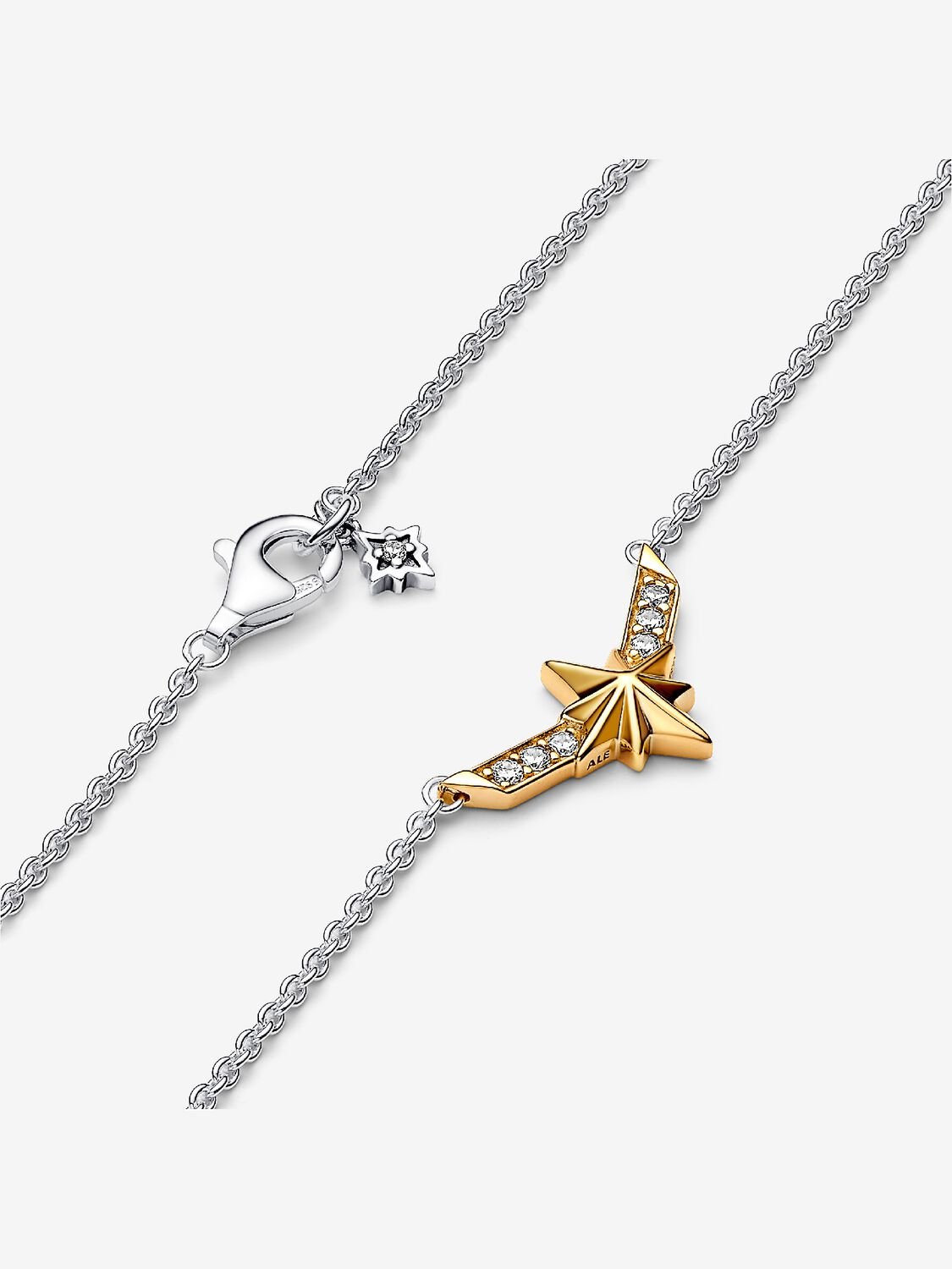 Marvel Captain Marvel Octogram Star Two-Tone Pendant Necklace