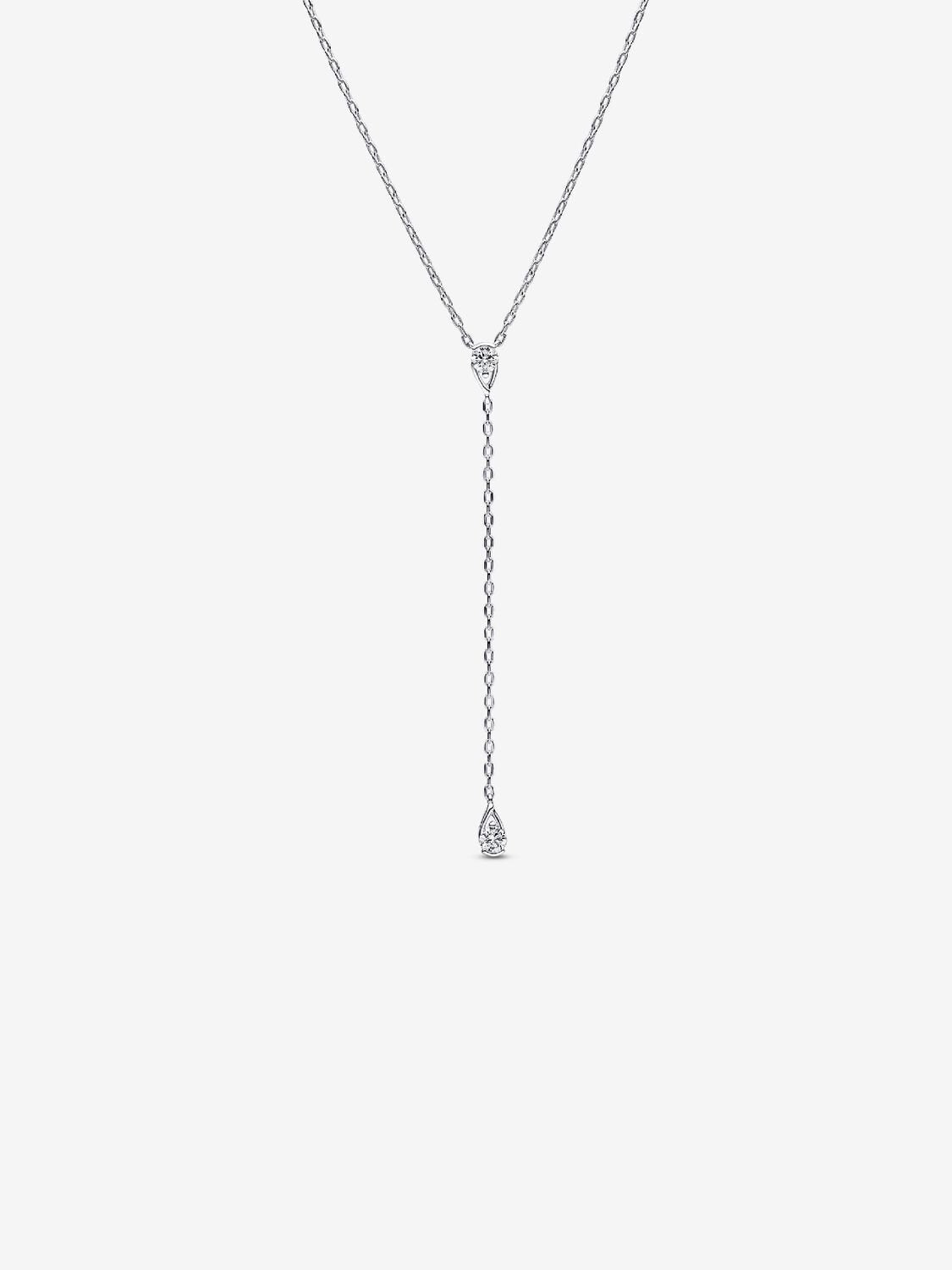 Pandora Infinite Sterling Silver Lab-grown Diamond Drop Necklace