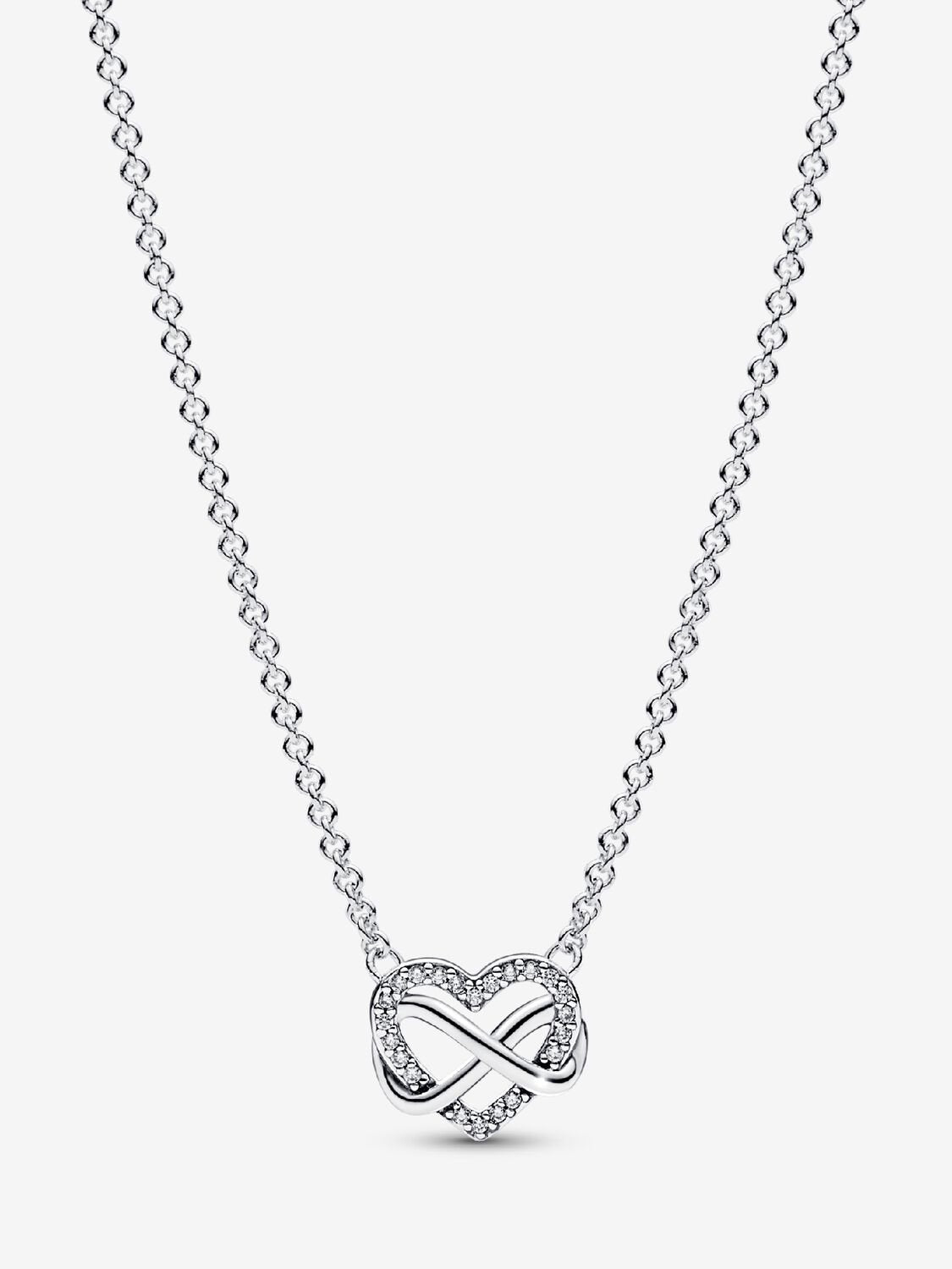 Sparkling Infinity Heart Collier Necklace