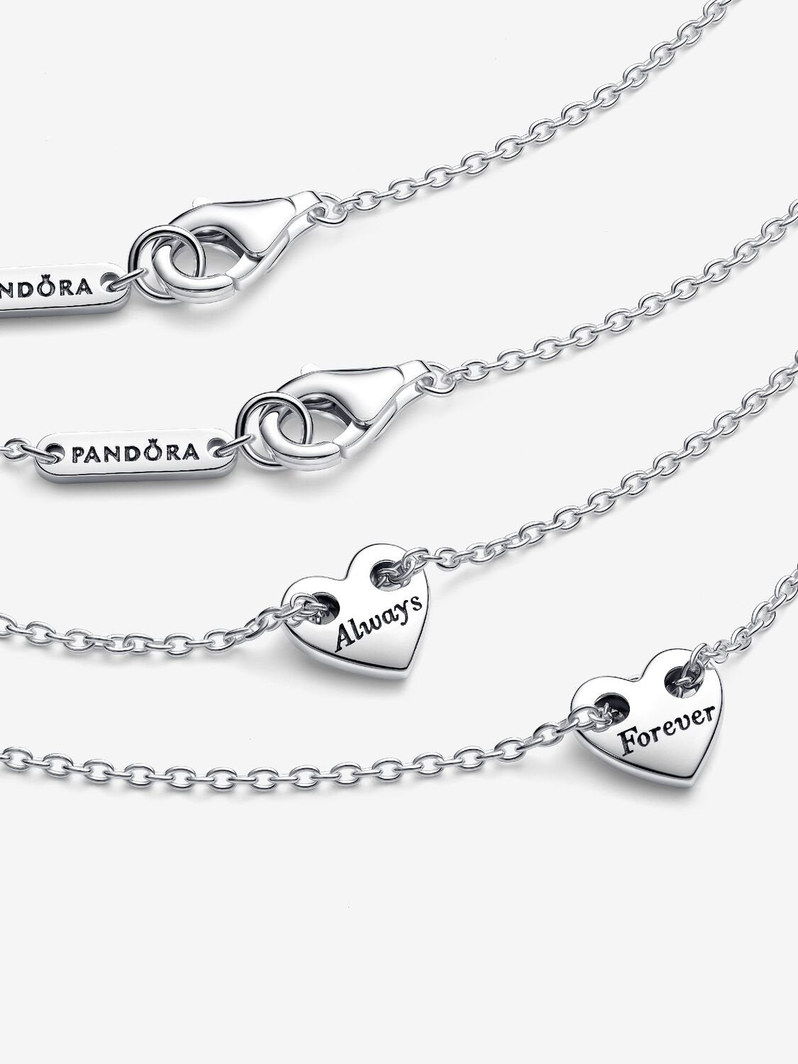 Forever & Always Splittable Heart Collier Necklaces