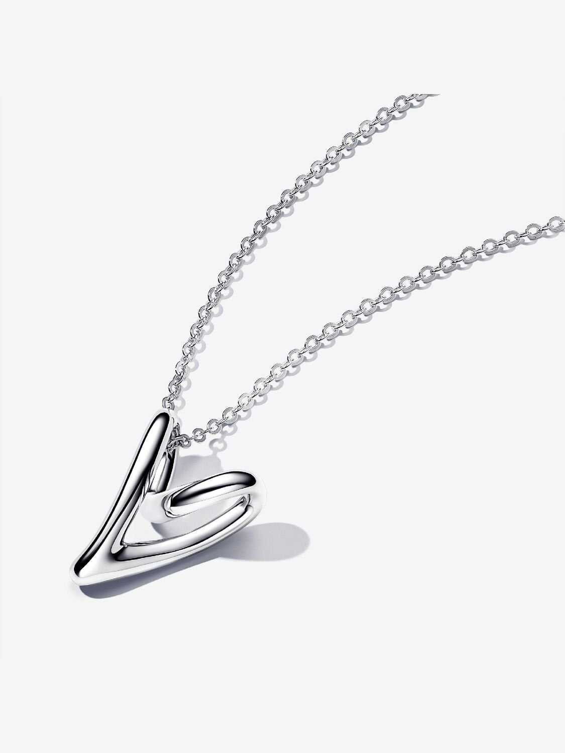 Organically Shaped Heart Pendant Necklace