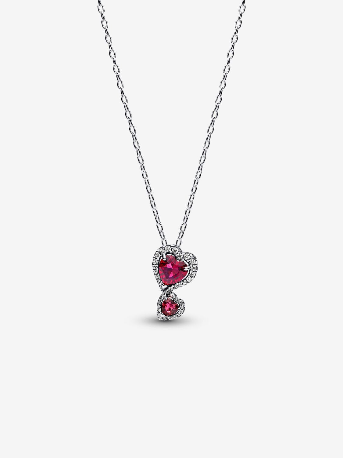 Red Halo Hearts Pendant Necklace
