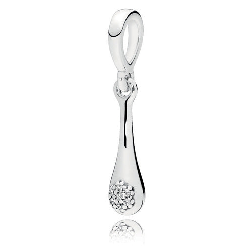 Silver Modern LovePods Pendant Sterling Silver Modern LovePods Pendant with Clear Zirconia