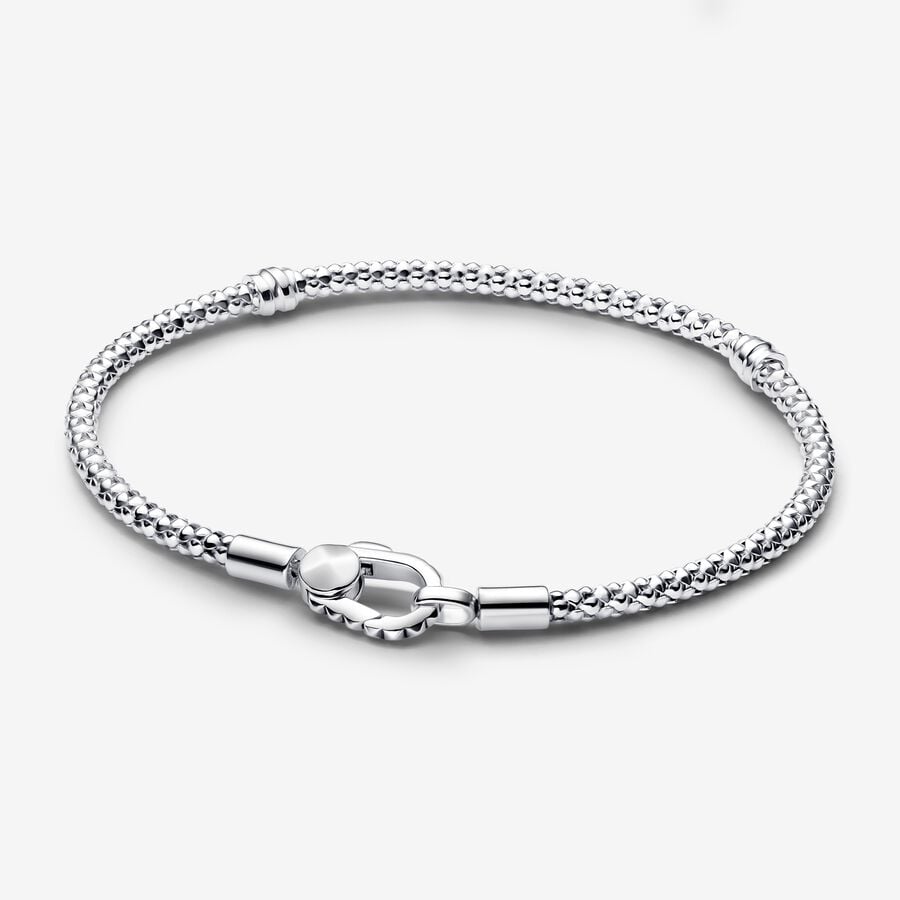 Studded Clasp & Chain Bracelet Sterling silver