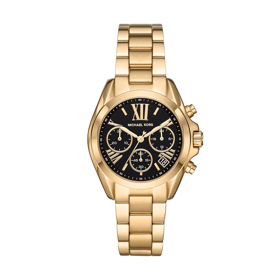 Michael Kors Women’s Chronograph Quartz Stainless Steel Black Dial 36mm Watch MK6959