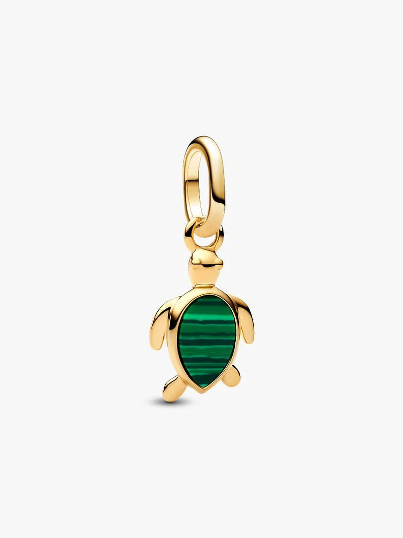 Green Turtle Mini Dangle Charm 14k gold plating