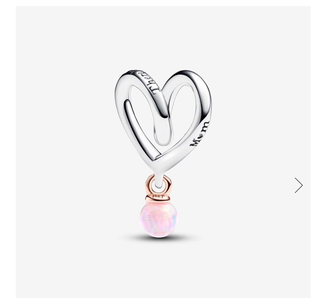 Two-tone Wrapped Heart Charm