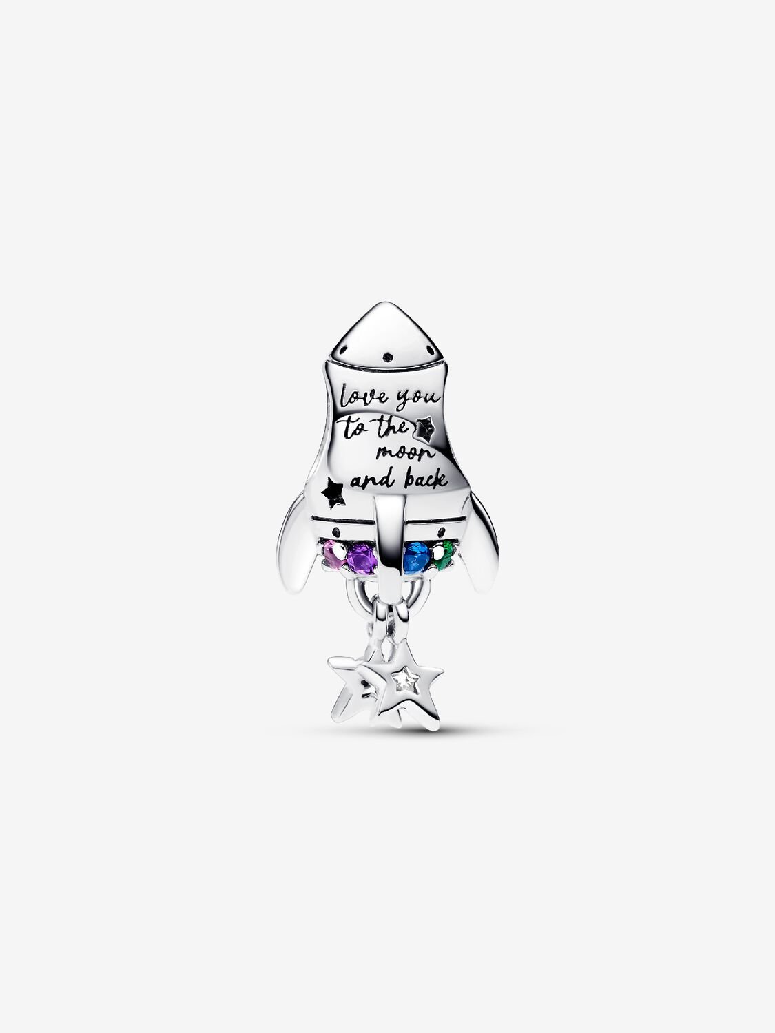 Space Love Rocket Charm