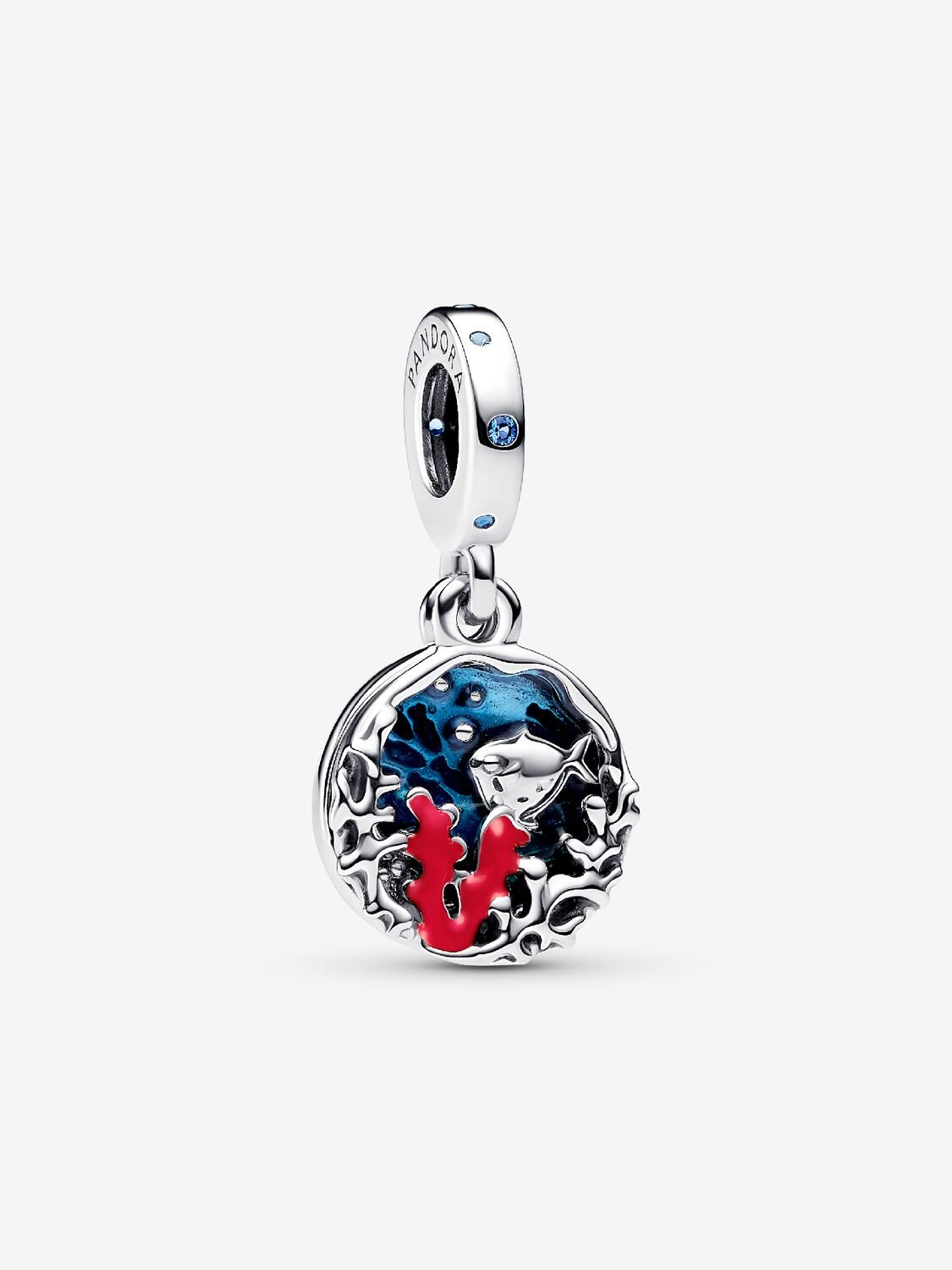 Australian Coral & Fish Double Dangle Charm Sterling silver