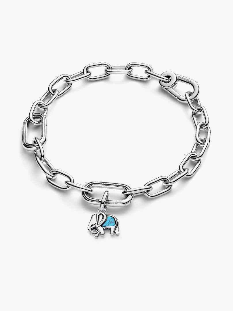 Turquoise-coloured Elephant Mini Dangle Charm Sterling silver