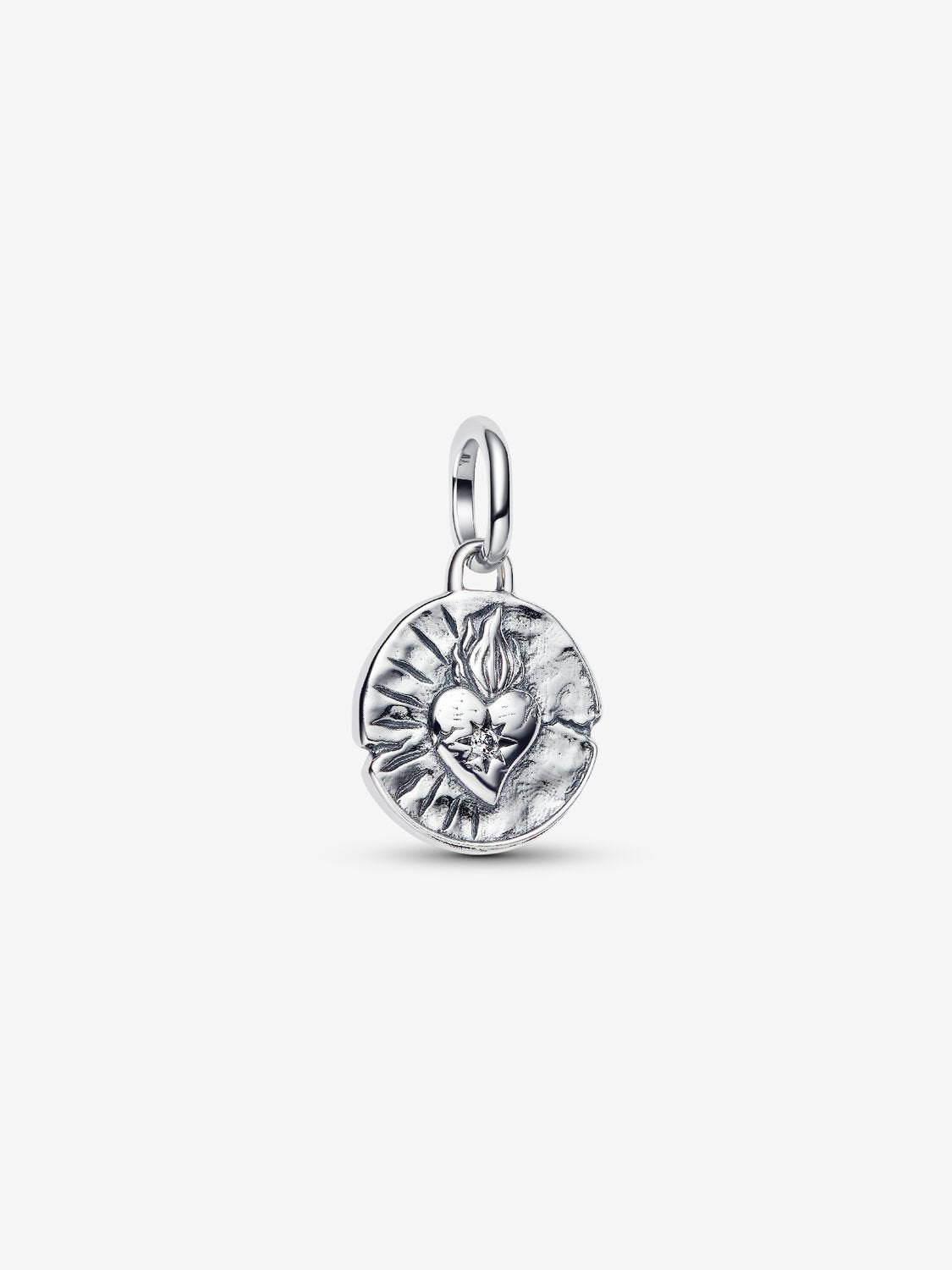 Heart Medallion Charm Sterling silver