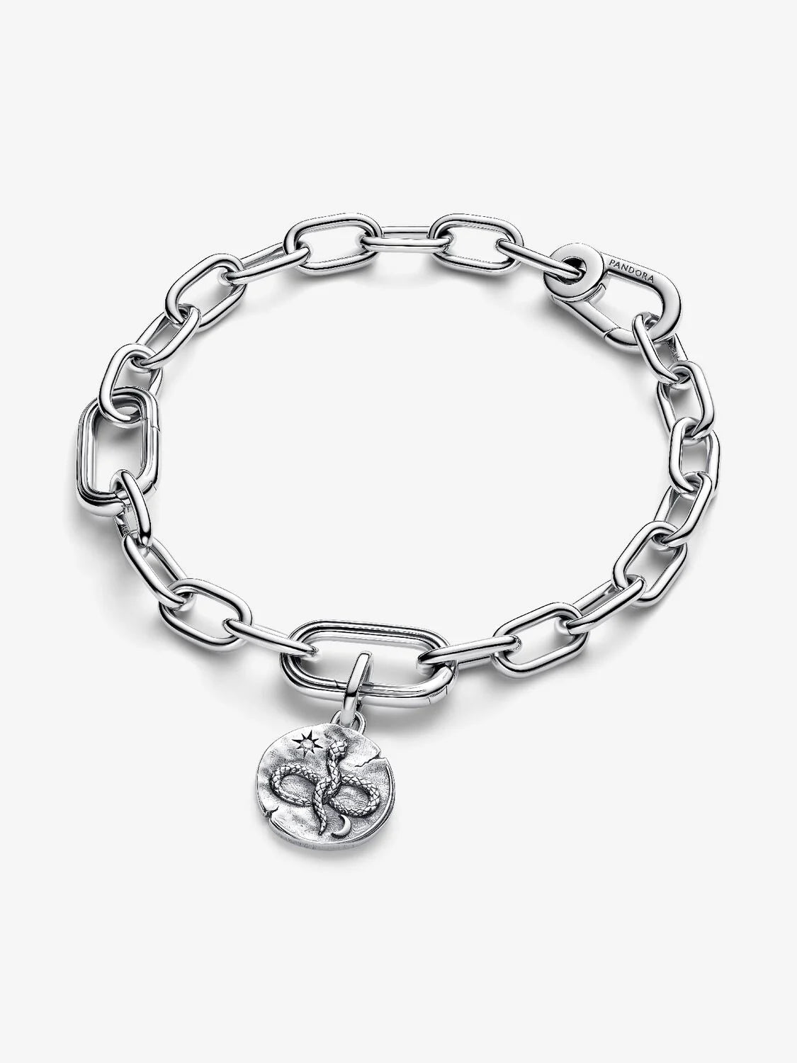 Infinity Snake Medallion Charm Sterling silver