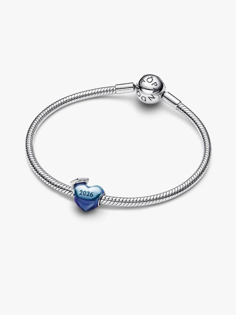 Graduation 2026 Blue Heart Charm Sterling silver