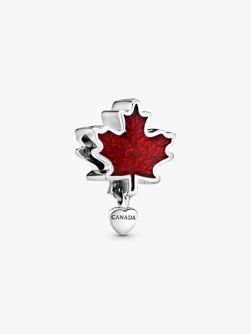Canada Red Maple Leaf Charm Sterling silver