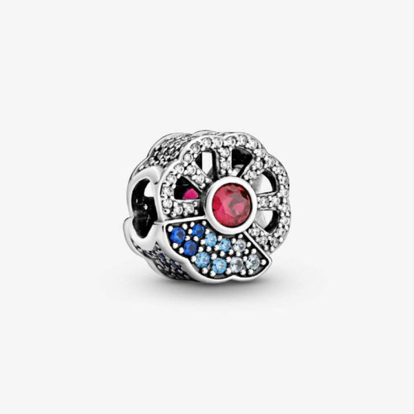 Pandora Blue and Pink Fan Charm