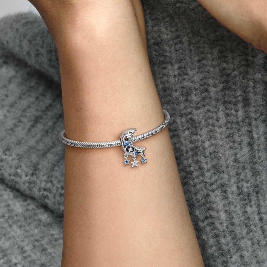 Star and crescent moon bracelet pendant