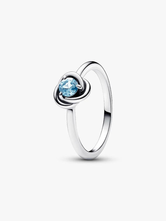 March Birthstone Eternity Circle Ring