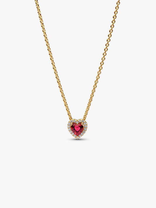 Elevated Heart Necklace 14k gold plating