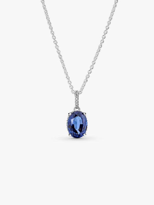Sparkling Statement Halo Pendant Necklace