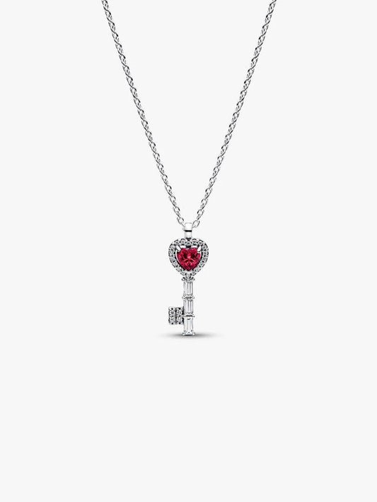 Elevated Heart Key Collier Necklace Sterling silver