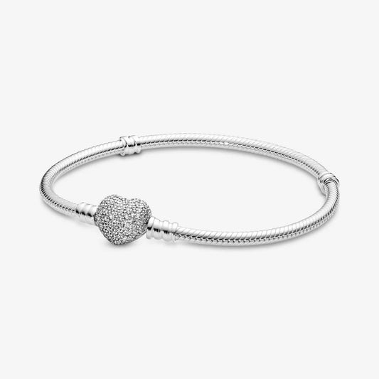 Moments Pavé Heart Clasp Bracelet