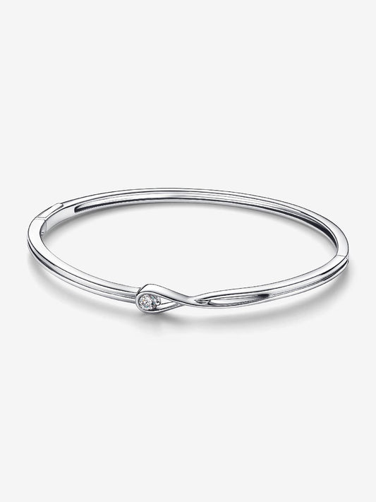 Pandora Infinite Sterling Silver Lab-grown Diamond Bangle