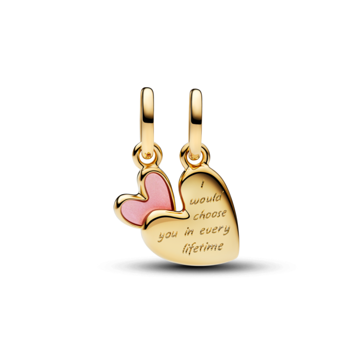 Pink Mother & Daughter Splittable Dangle Charm