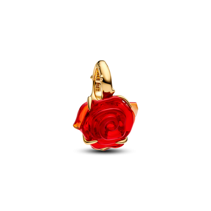 Disney Beauty and the Beast Enchanted Rose Dangle Charm