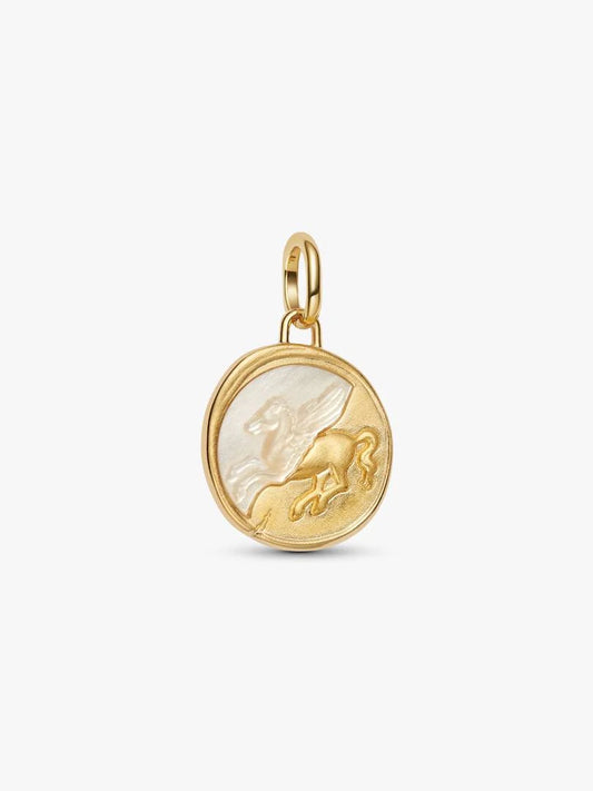 Pegasus Medallion Charm Sterling silver, 14k gold plating