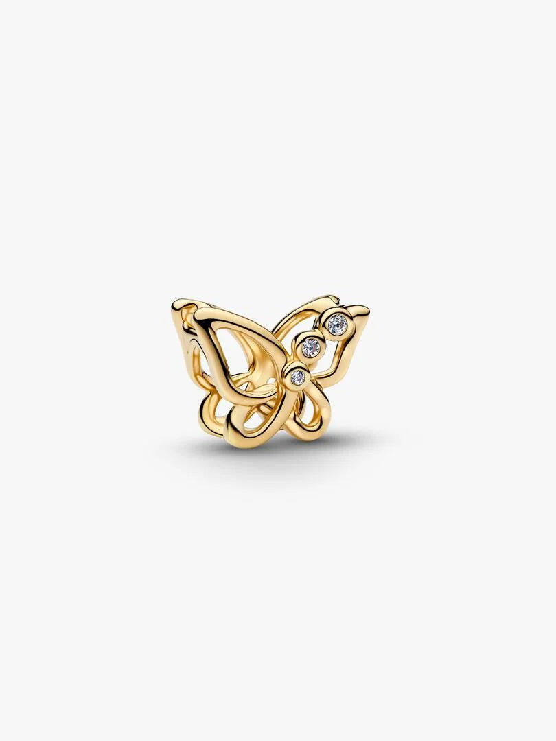 Butterfly Openwork Charm 14k gold plating