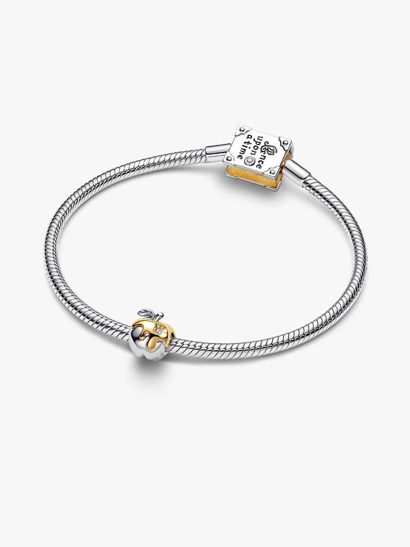 Disney Snow White Poison Apple Charm 0.012 ct TW, Sterling silver, 14k gold plating