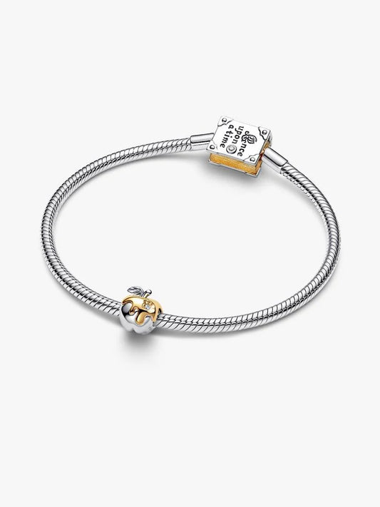 Disney Snow White Poison Apple Charm 0.012 ct TW, Sterling silver, 14k gold plating