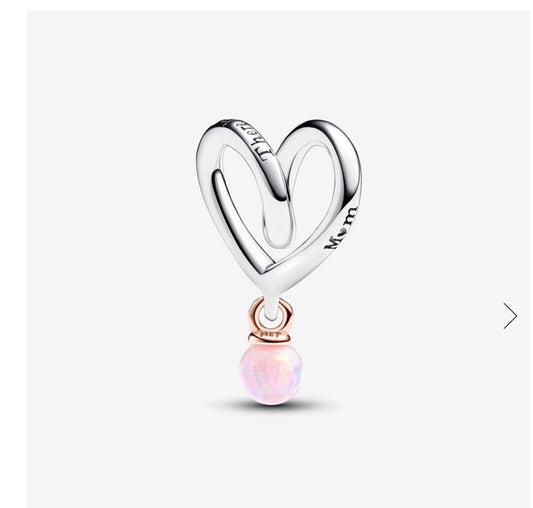 Two-tone Wrapped Heart Charm