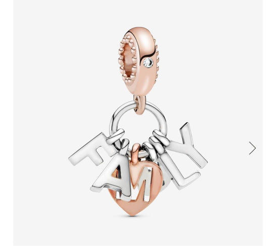 Family Letters Dangle Charm