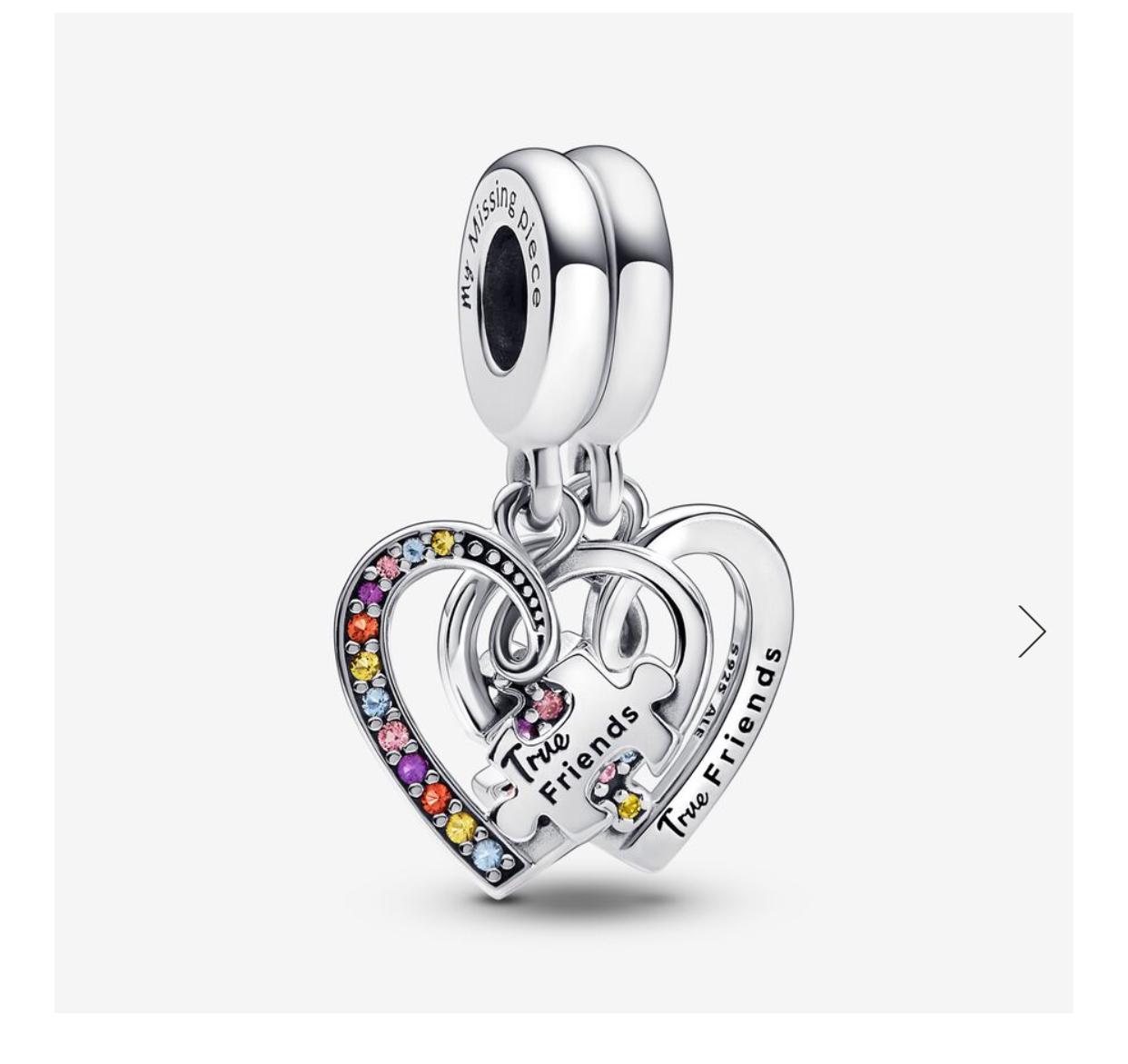 قطعة أحجية قلوب قابلة للتقسيم، قلادة صداقة متدلية