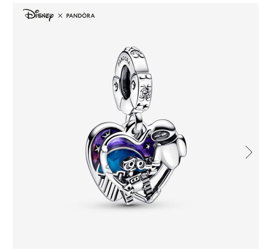 Disney Pixar Wall-E & Eve Glow-in-the-dark Dangle Charm