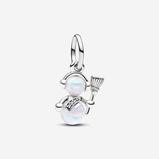 Opalescent Snowman Dangle Charm - Pandora