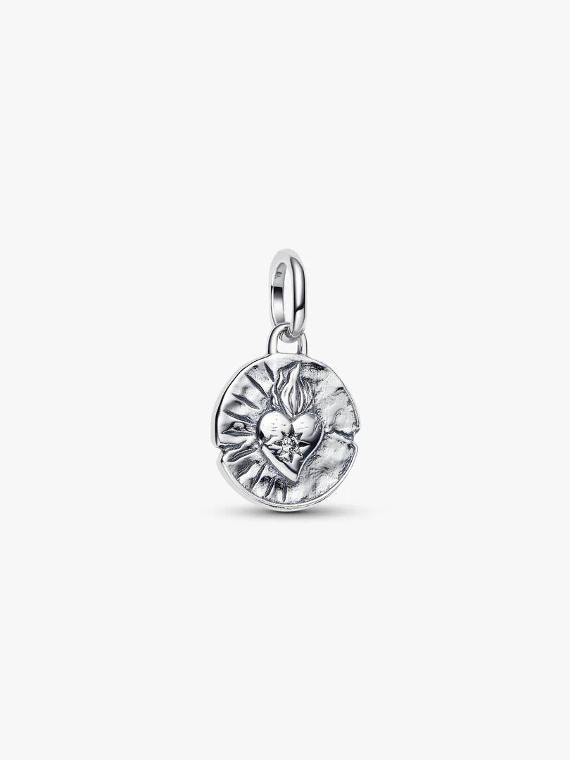Cherry Blossom Medallion Charm Sterling silver