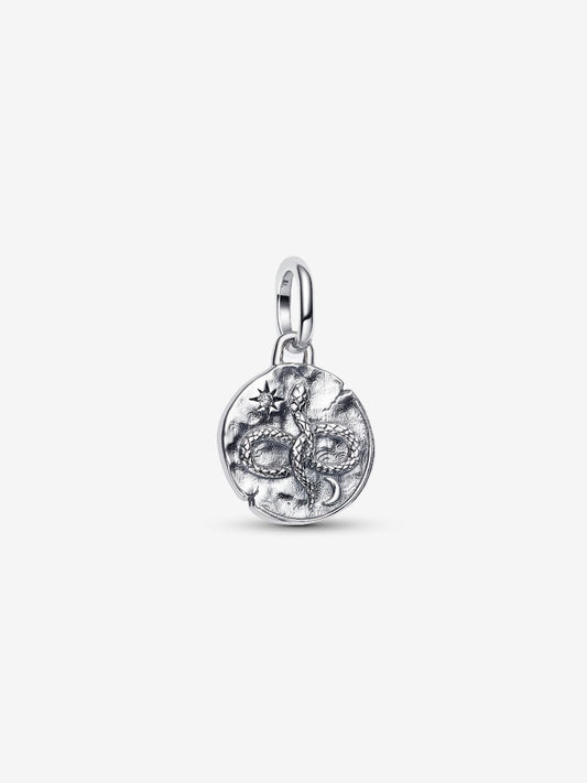 Infinity Snake Medallion Charm Sterling silver
