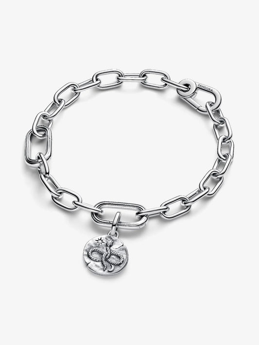 Infinity Snake Medallion Charm Sterling silver