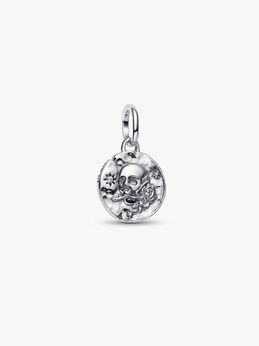 Skull Medallion Charm Sterling silver