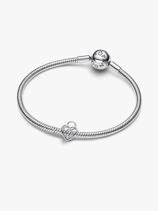 Openwork Heart Padlock Charm