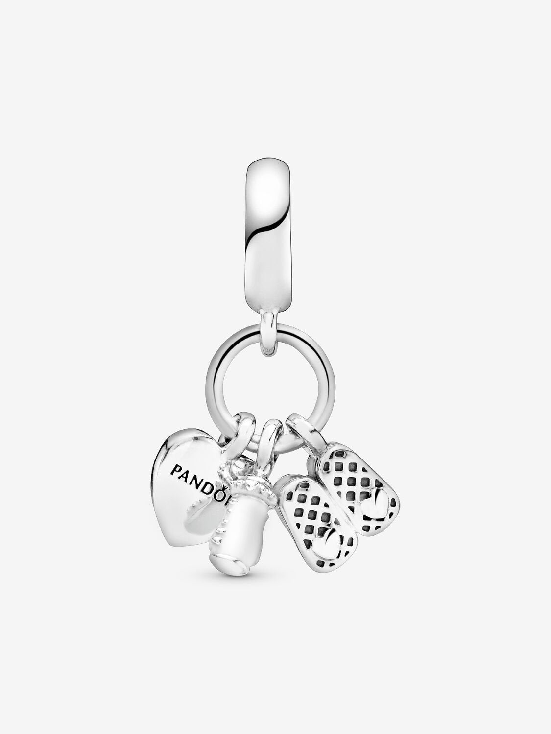 Baby Bottle and Shoes Dangle Charm