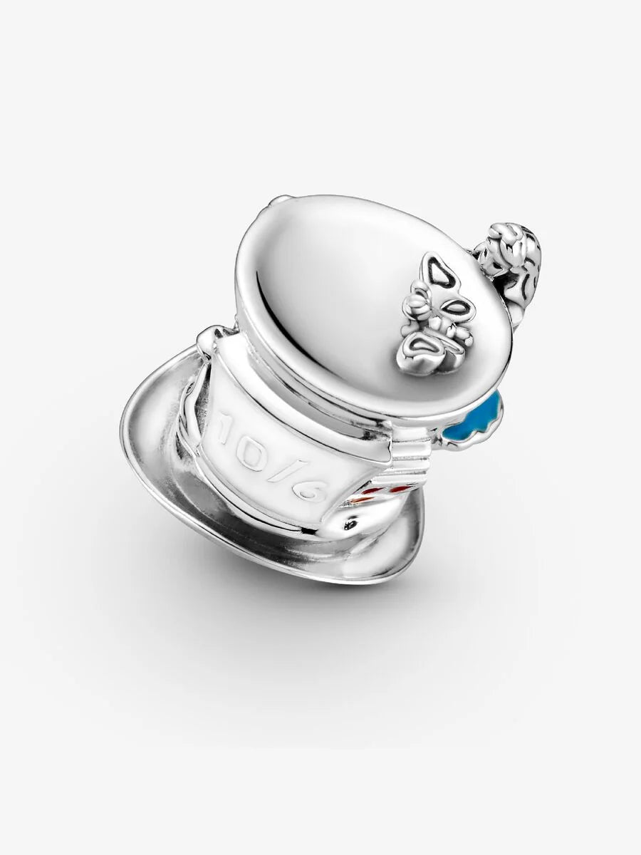 Disney Alice in Wonderland & The Mad Hatter's Tea Party Charm Sterling silver