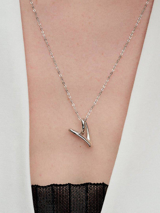 Organically Shaped Heart Pendant Necklace