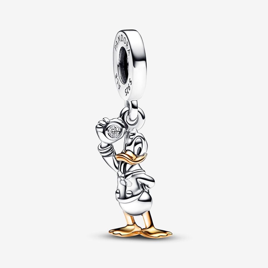 Disney Donald Duck 100th Anniversary Pendant Charm with Synthetic Diamond