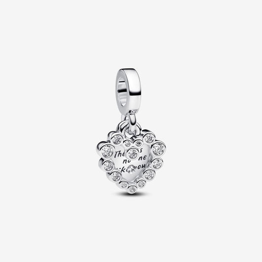 Double pendant, depicting a sparkling heart