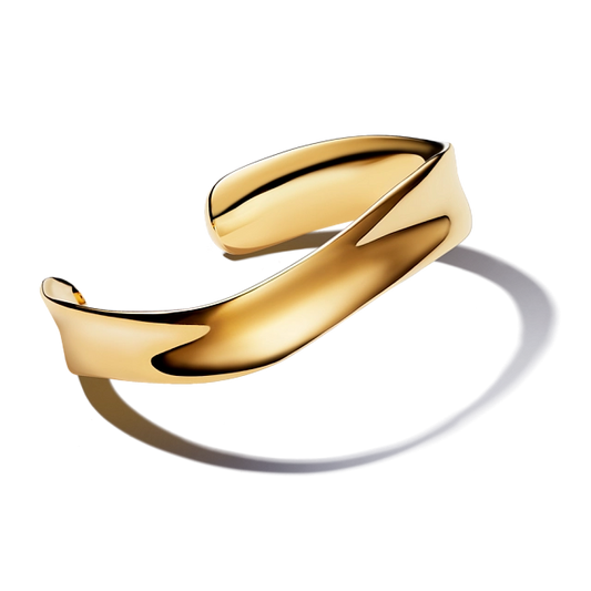 Wide asymmetrical bracelet